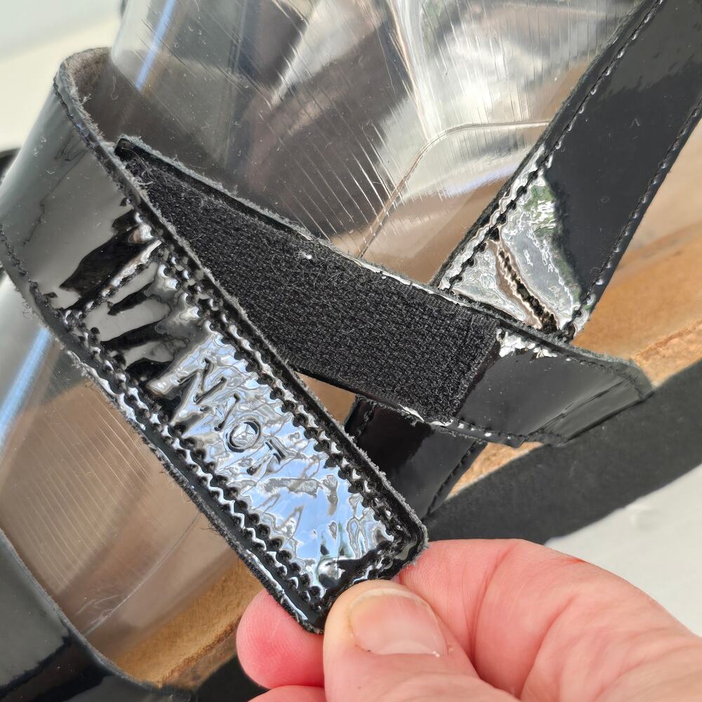 Naot Kayla Black Patent Leather Sandal Women's 10 Comfort Classic Summer Party - Picture 6 of 8